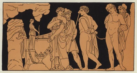 Orestes and Pylades brought to Iphigenia